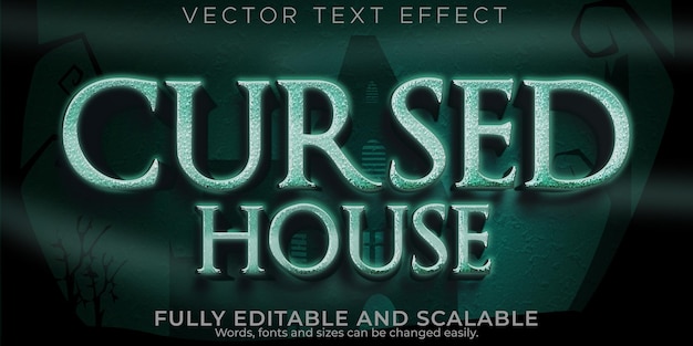 Horror text effect, editable night and scary text style