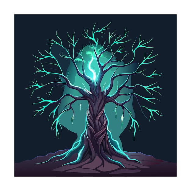 Horror tree vector illustration