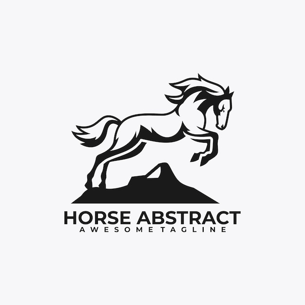 Horse abstract logo design vector