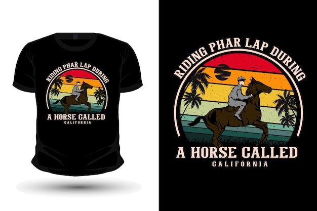 A horse called pharlap merchandise illustration mockup t shirt design