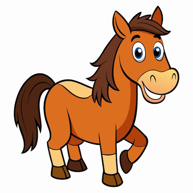 Vector horse cartoon clip art vector illustration design