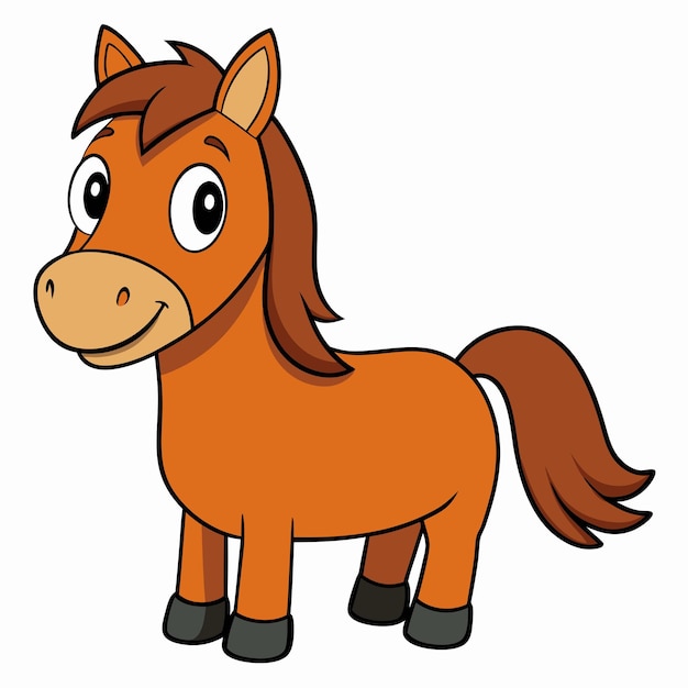 Vector horse cartoon clip art vector illustration design