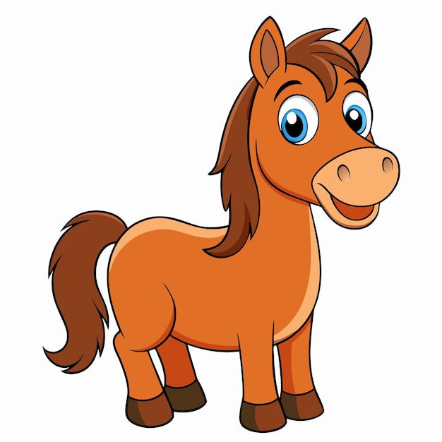 Vector horse cartoon clip art vector illustration design