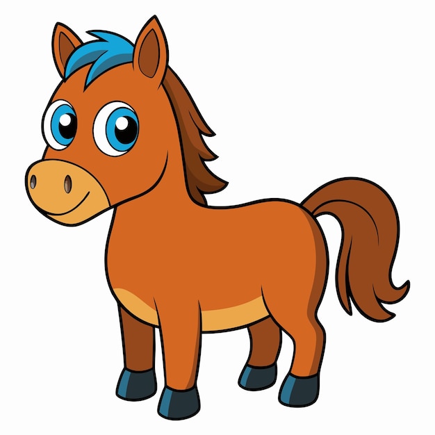 Vector horse cartoon clip art vector illustration design