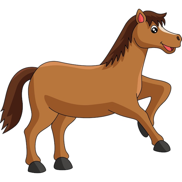 Horse Cartoon Colored Clipart Illustration