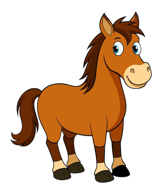 horse cartoon isolated illustration