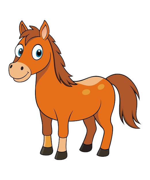 horse cartoon isolated illustration