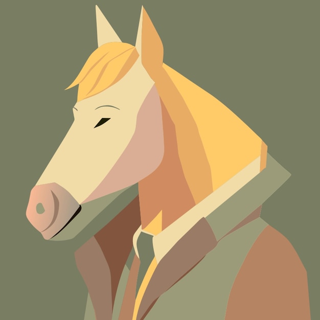 the horse in the coat vector illustration