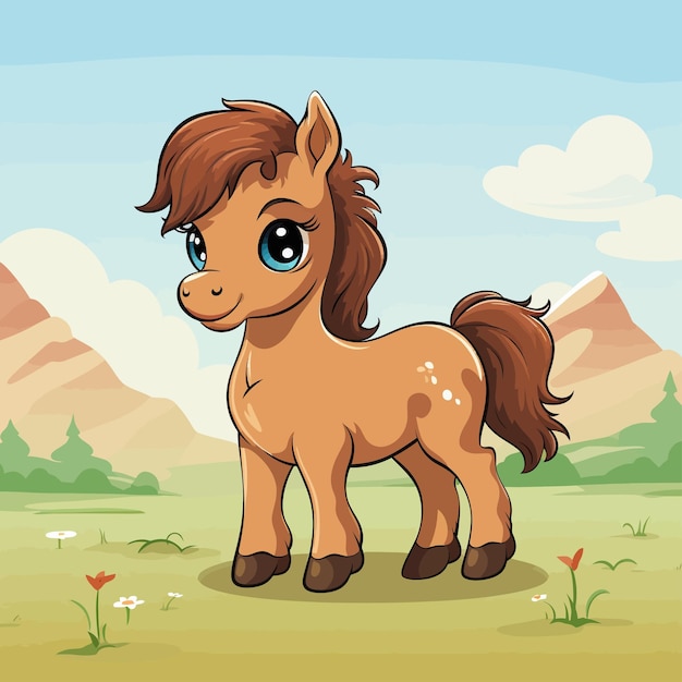 Horse cute vector