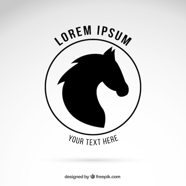 Vector horse face logo template