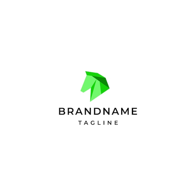 Horse geometric logo design template