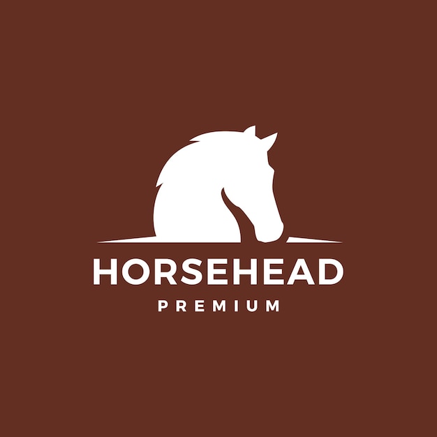 Horse head logo vector icon illustration