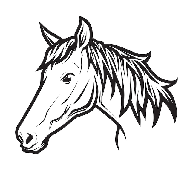 Horse head outline vector great for tshirt screen printingxDxAxDxA