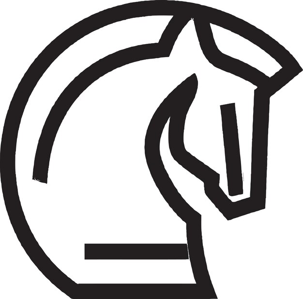 Horse Head Vector Icon Design Graphics