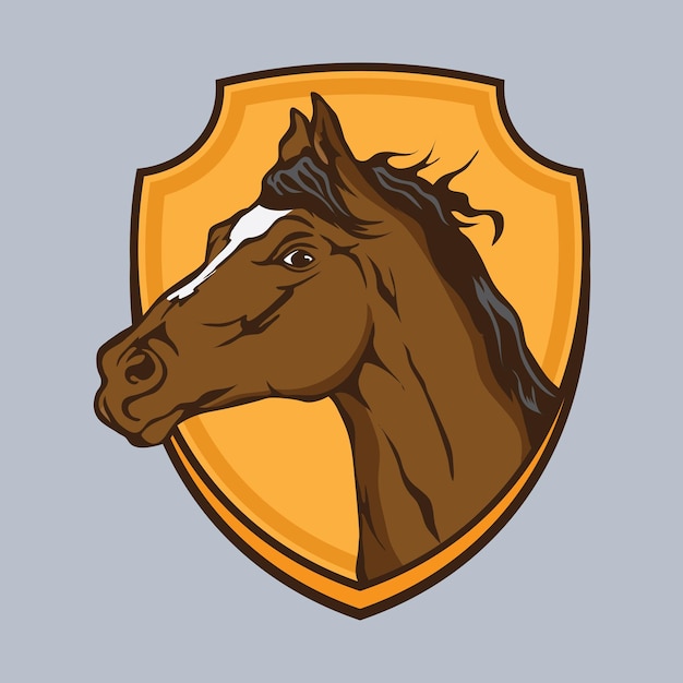 Horse head vector illustration in hand drawn retro style