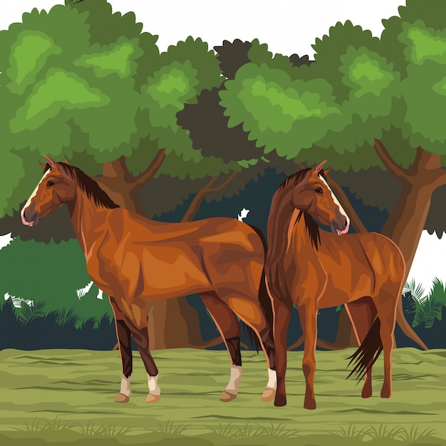 Horse icon cartoon