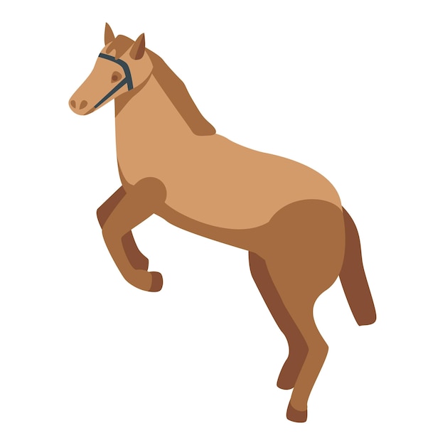 Horse icon Isometric of horse vector icon for web design isolated on white background