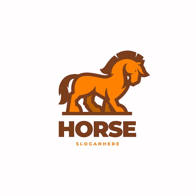 Horse illustration logo design