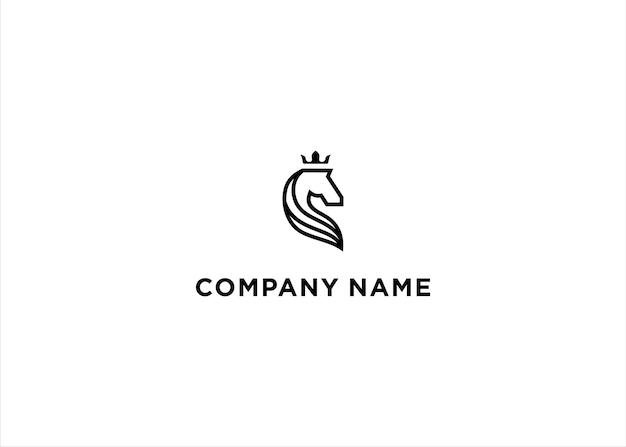 Horse king logo icon design template