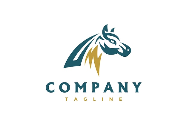 horse and lightning logo