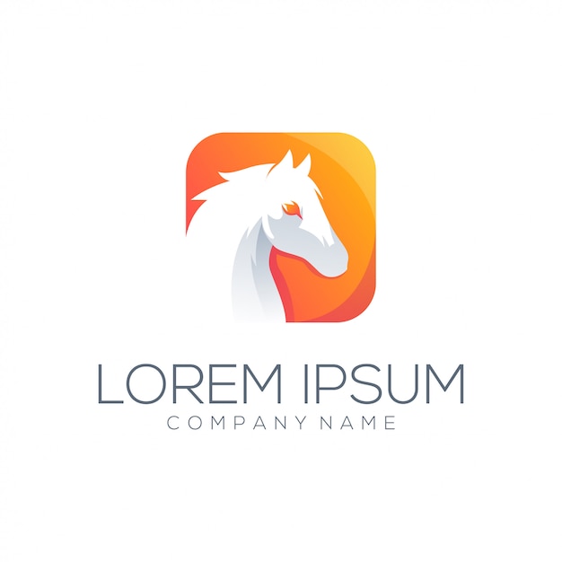 Horse logo   abstract color