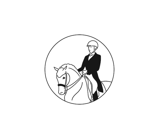 Horse logo in the circle