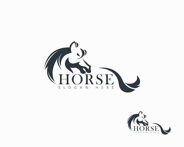 Horse logo creative design concept logo animal strong speed logo design club champion