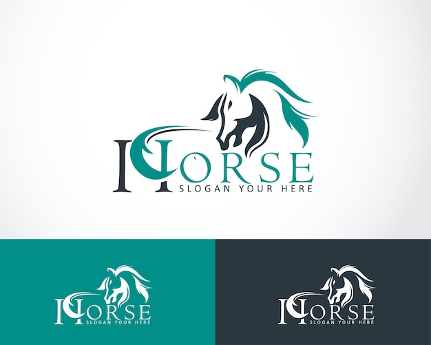 Horse logo design speed run design minimalistsport champion design concept