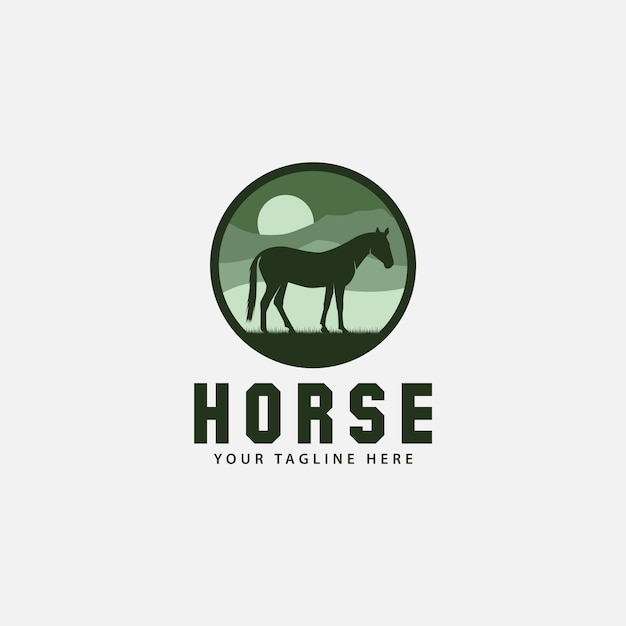 horse logo design template