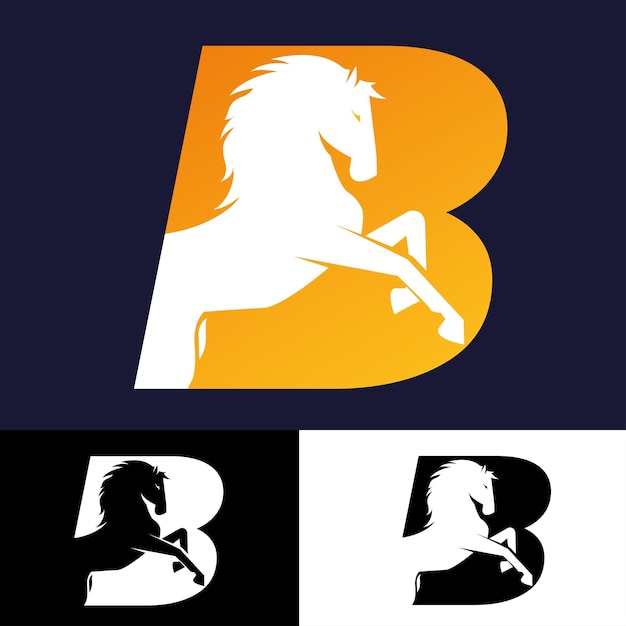 Horse logo design which B letter logo