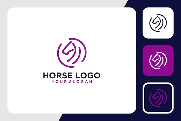 horse logo design with line art inspiration