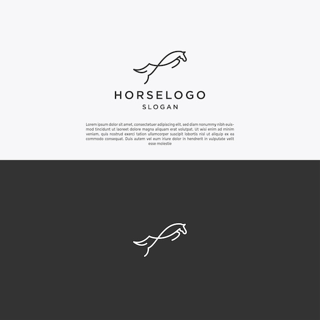 Horse logo icon design template