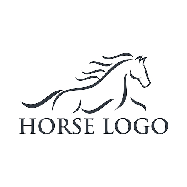 horse logo, pet animals design template