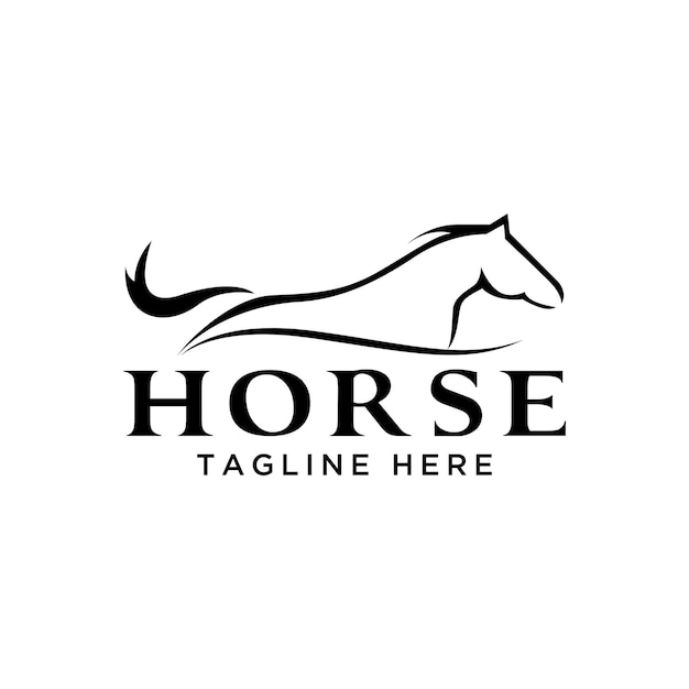 Horse logo template vector illustration