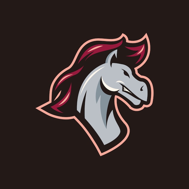 Horse mascot esport design