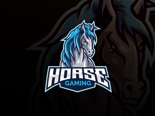 Horse mascot sport logo design