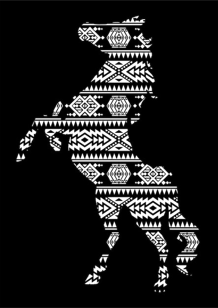 Horse Native Pattern illustration