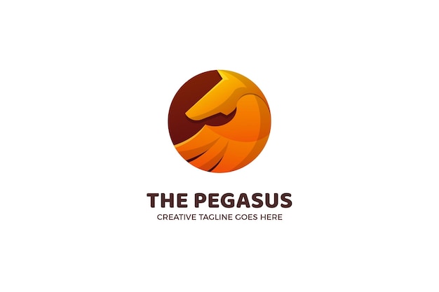 Horse Pegasus Mascot Logo Template