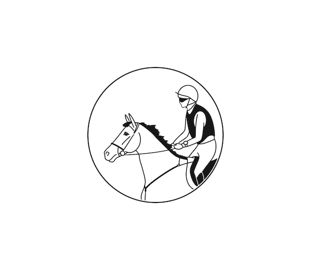 Horse and rider logo design, equestrian eventing