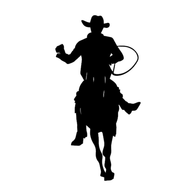 Vector a horse rider vector silhouette