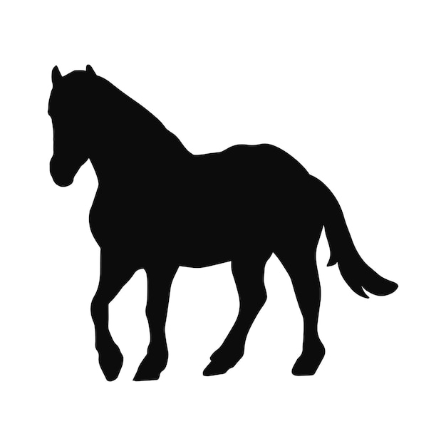 horse silhouette isolated on transparent background