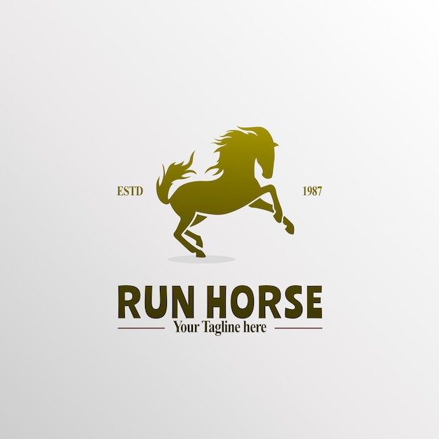 Horse silhouette logo for business. Horse vintage design. vintage logo design.