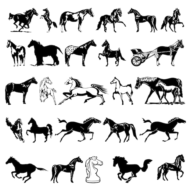 Horse Silhouette Vector Design