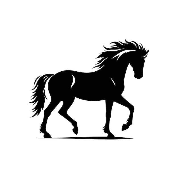 horse silhouette and vector image