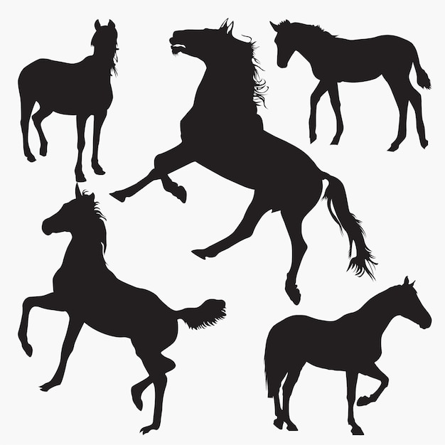 Horse silhouettes