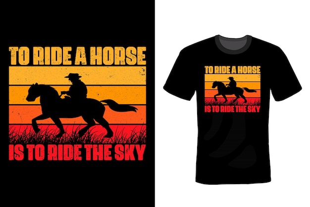 Horse T shirt design, typography, vintage