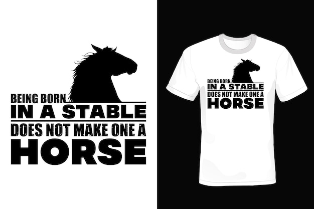 Horse T shirt design, typography, vintage