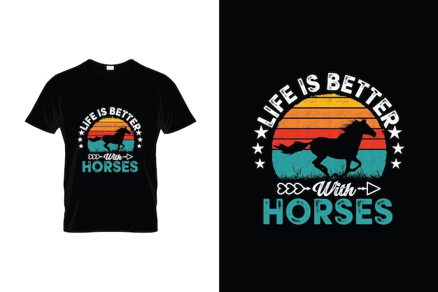 horse TShirt Design or horse poster Design horse Quotes horse Typography