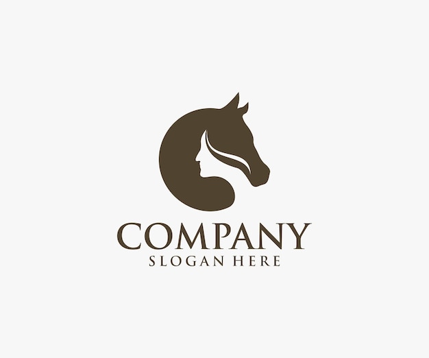 Horse and woman logo