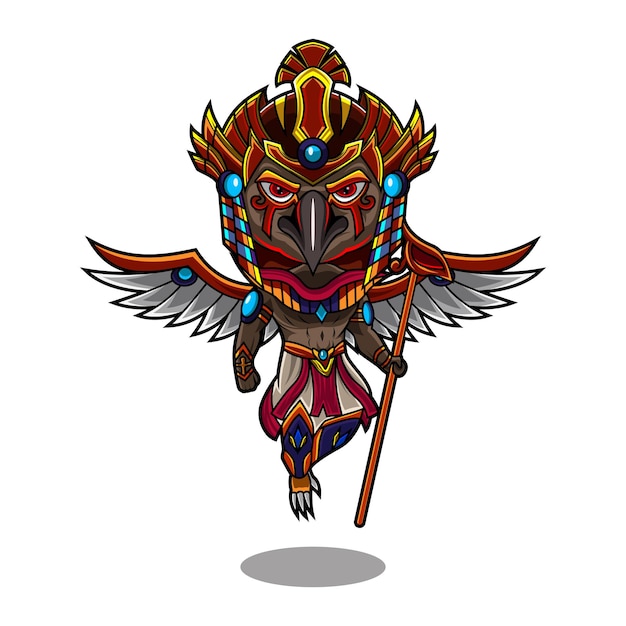 Horus chibi mascot logo design